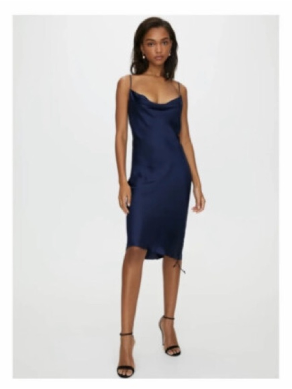 Aritzia Wilfred Davina Dress Navy Indigo - Size S